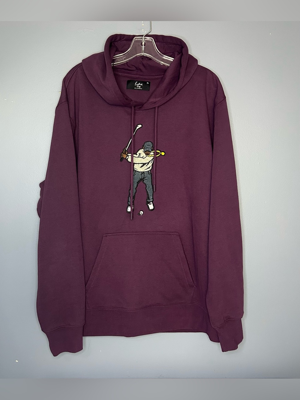 Eastside Golf Hoodie Mens XL Purple Golfer Graphic Streetwear Pullover Soft